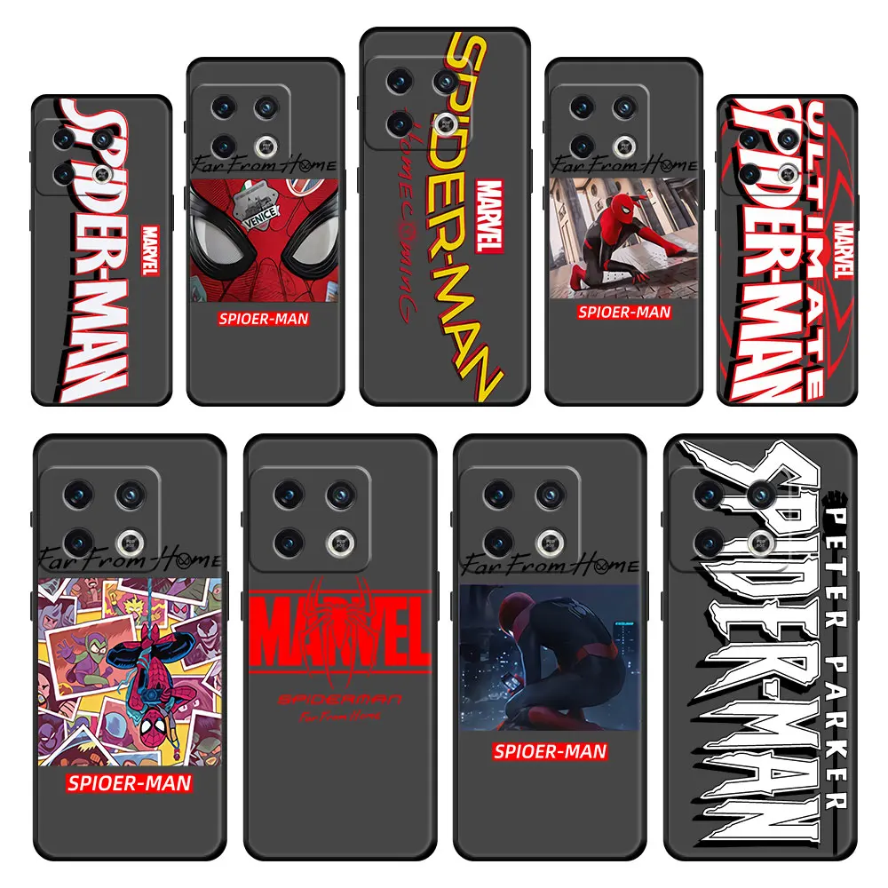 marvel spider man logo tpu phone case funda for oneplus 9r 9rt 10 pro 7t 8 pro 9 8t 5g nord 2 5g n10 nord ce 2 n200 soft capa free global shipping
