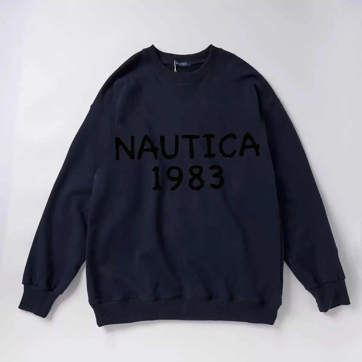 Фото 2026 Nautica1983: Хит продаж! Новая мужская толстовка свободного кроя с принтом для весны и осени, модный пуловер для внешней торговли. №3