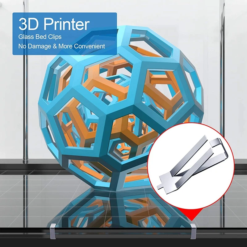 12 шт. зажимы для стеклянной кровати с пружиной 3D-принтера Creality Ender 3 Pro 3S 5 CR-20 PRO CR-10S