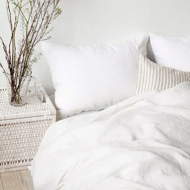 

Пододеяльник из 100% льна, из чистого натурального французского льна с застежкой на пуговицах, мягкое дышащее прочное белье для горячих сна, 1 шт. постельное белье