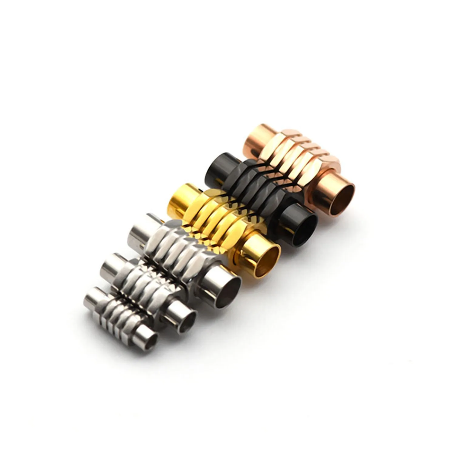 

Магнитные застежки из нержавеющей стали 1 шт., Концевики для кожаного Плетеного шнура, аксессуары для изготовления ожерелья, браслета, ювели...