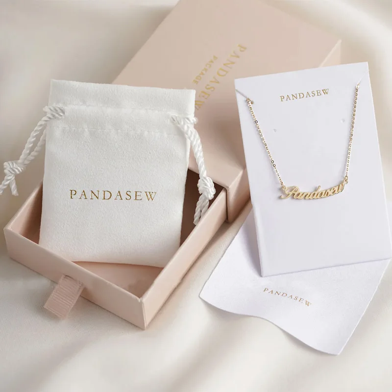 White Suede Gift Bags 3x4inch 3.5x4.7inch  4x6inch 4.7x6inch Custom Jewelry Logo Dust Sack Makeup Flannel Drawstring Pouches