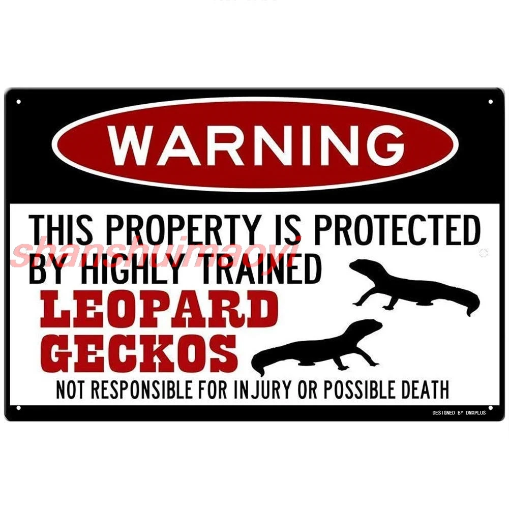 Металлическая табличка Keviewly Leopard Geckos SHANSUI