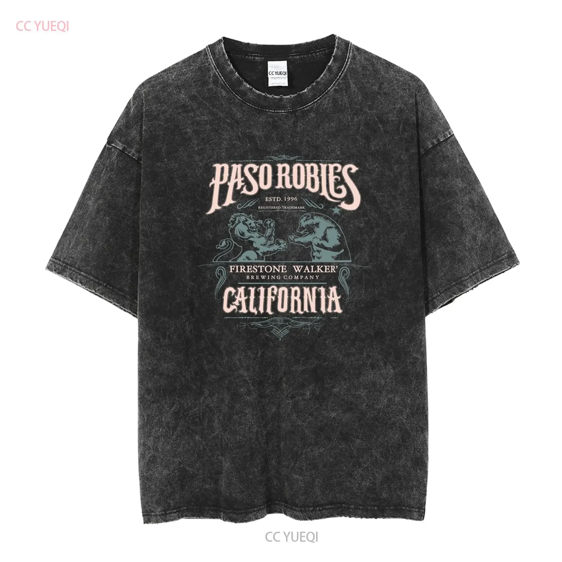 Фото ФУТБОЛКА FIRESTONE WALKER BREWING COMPANY PASO ROBLES BEER DIVE BAR Мужская футболка XL с длинными или короткими рукавами винтажная стираная унисекс №2