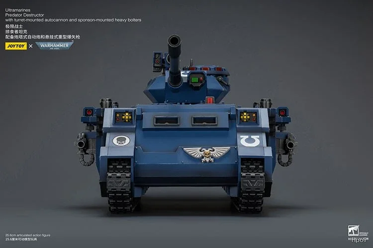 Фото Оригинальная фигурка JOYTOY Warhammer 40K Ultramarines Razorback с двумя лазерными пушками, модель в стиле аниме №2