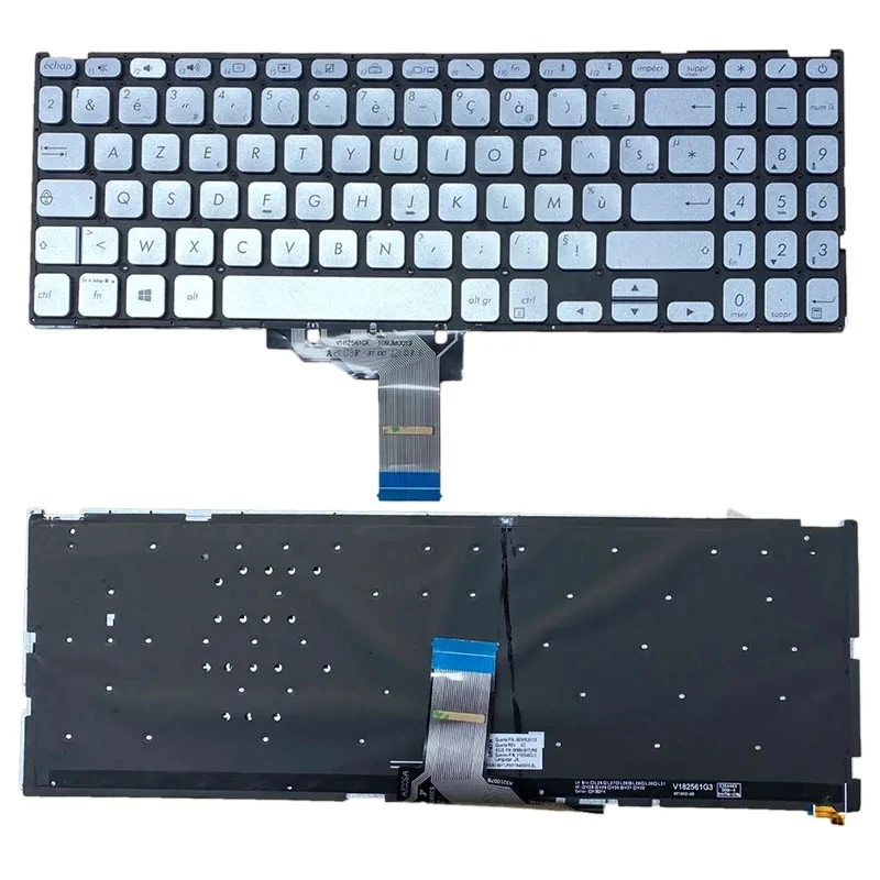 Для Asus Vivobook X509 X515 X509B X509D X509F X509J X509M X509U французская FR серебряная клавиатура с