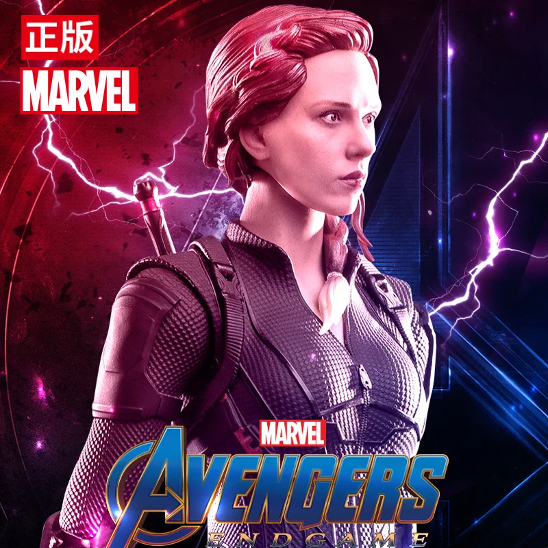 Фото Оригинальная коллекционная кукла Migu Avengers Black Widow ручной работы с подставкой, многосуставная, подвижная, высококачественная, праздничный подарок №1