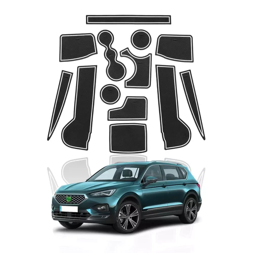 

LFOTPP Car Door Groove Mat For Tarraco 2019 2020/Tiguan MK2 2016+ Anti-Slip Door Gate Slot Pads Automotive Interior Accessories