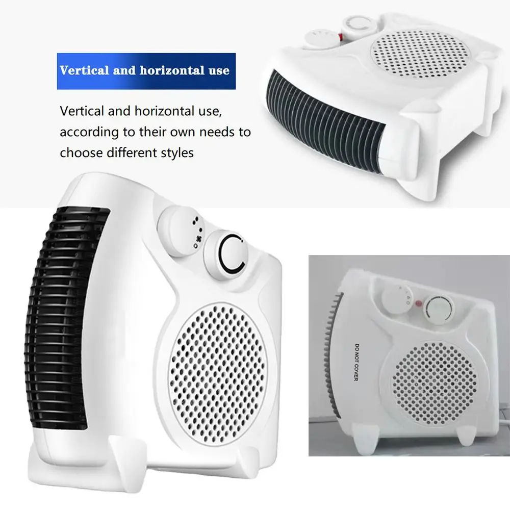2 in 1 Small Ceramic Radiator Space Heater Electric Hot Warm