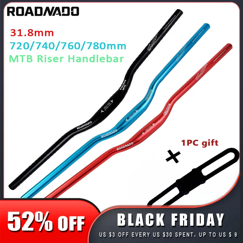 

Руль велосипедный ROADNADO из алюминиевого сплава, 720/780/31,8 мм, 310 г