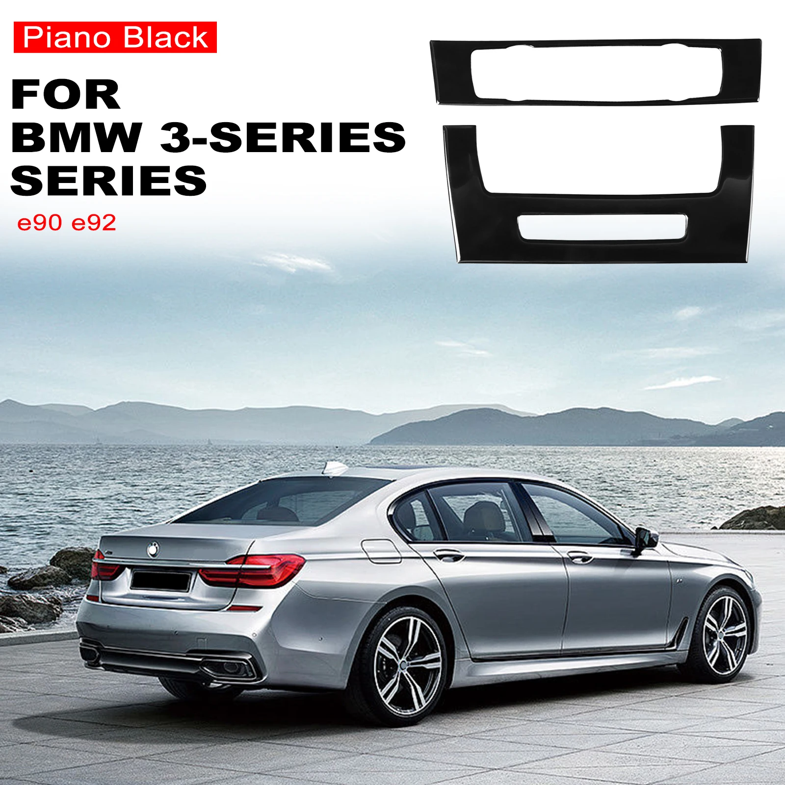 

Air Conditioner CD Control Decorative Panel Trim Cover For BMW 3 Series e90 e92 2005-2012 Car Interior Accessories Black