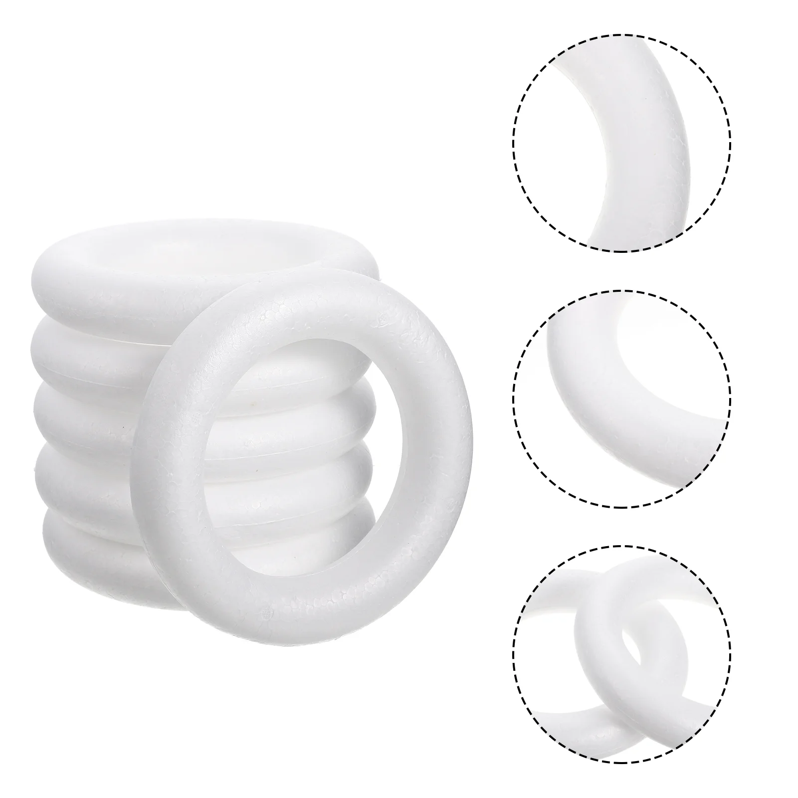 

Wreath Ring Ringsstyrofoam Diy Craft White Form Round Circles Polystyrene Circle Smallwreaths Flower Balllarge Ornament Forms