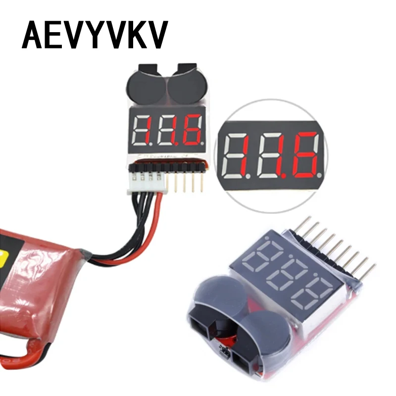 Новый индикатор 1-8S Lipo Li-Ion Fe напряжения батареи 2 в 1 тестер низкого Звуковой