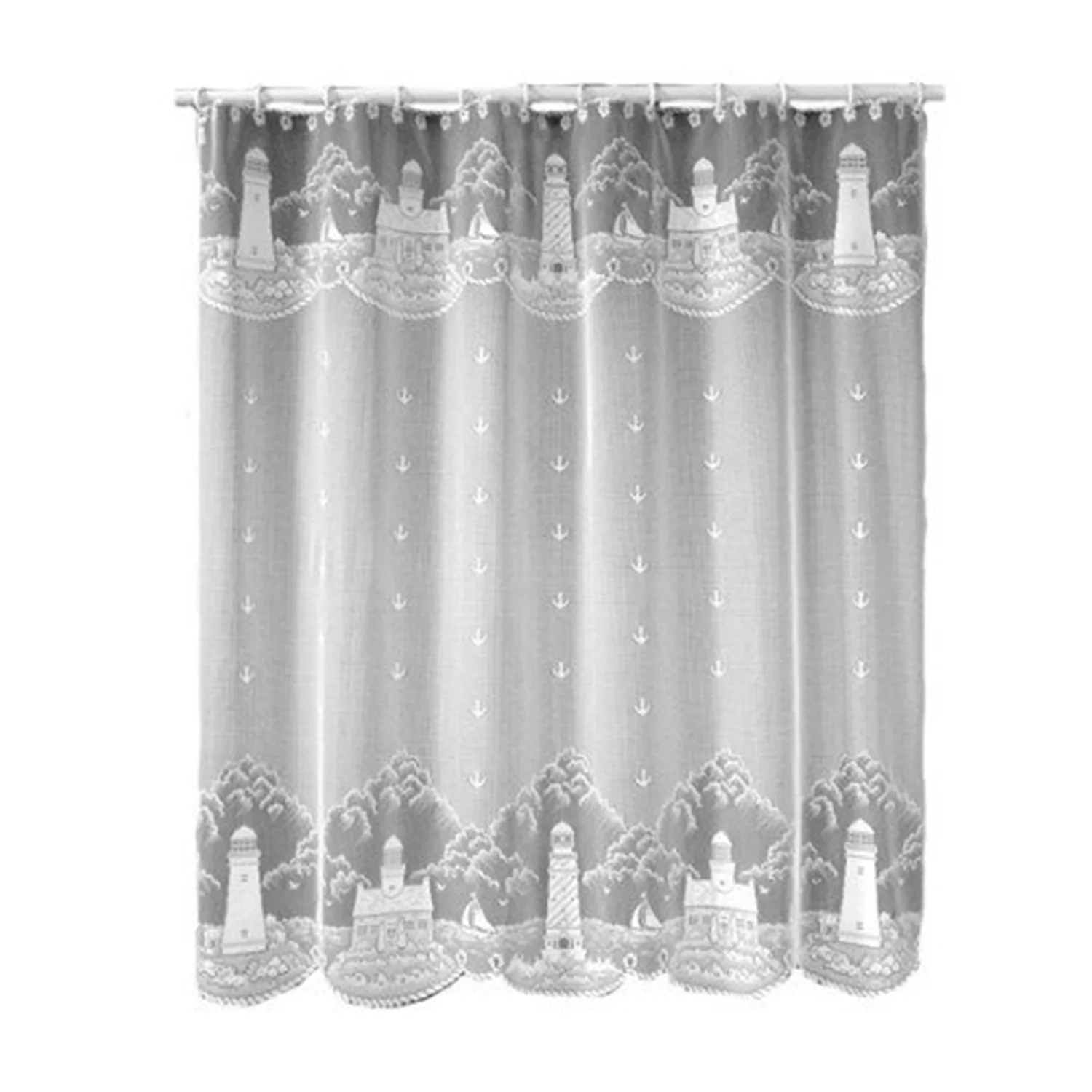 

Lighthouse White Shower Curtain 72 x 72