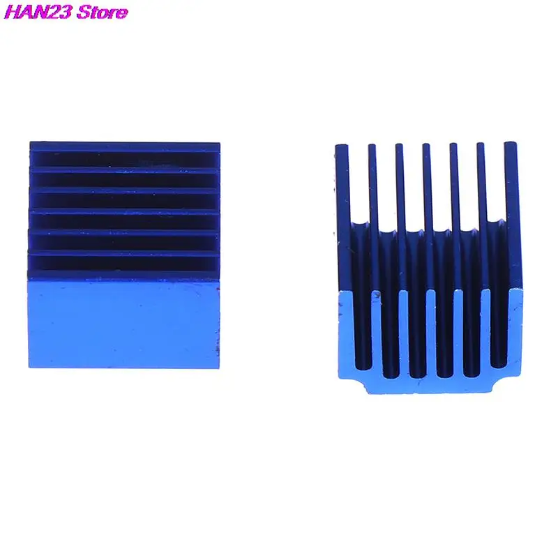 

2pcs Blue Aluminum Stepper Driver Heatsinks Cooler 15*14.5*13mm With Adhesive For TMC2100 LV8729 3D Printer Parts
