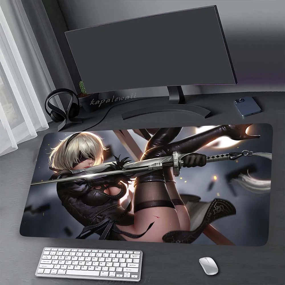 

Gaming Speed Keyboard Pads Nier Mouse Pad Pc Gamer Mousepad XXL Mouse Mat Office Protector Mat HD Print Rubber Desk Mat 40x90cm