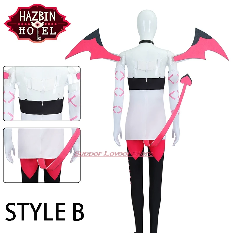 Helluva Verosika Boss Mayday Косплей Костюм Крыло Женщины Красный гудок головная повязка
