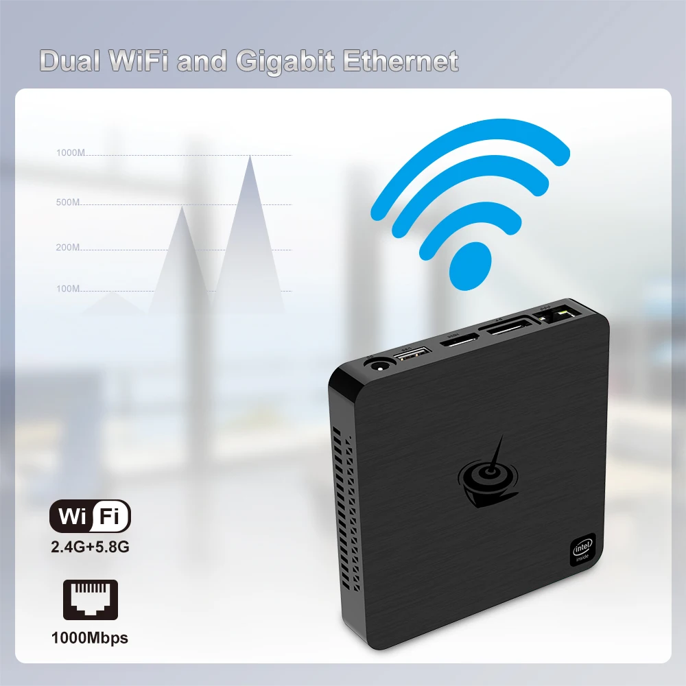 

Beelink T4 Windows 10 Pro Intel Atom x5-Z8500 Mini PC 4 Гб 64 Гб 2,4G Φ Wifi 1000M Lan BT4.0 настольный мини-компьютер VS T4 PRO