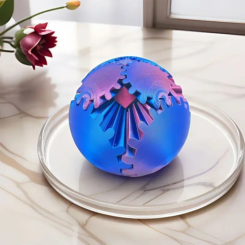 Фото 3D печатный шарик-шестерня Spin Ball Wonder Fidget Toy Gear Ball Fidget Toy Настольная игрушка для сенсорных потребностей и аутизмов №2