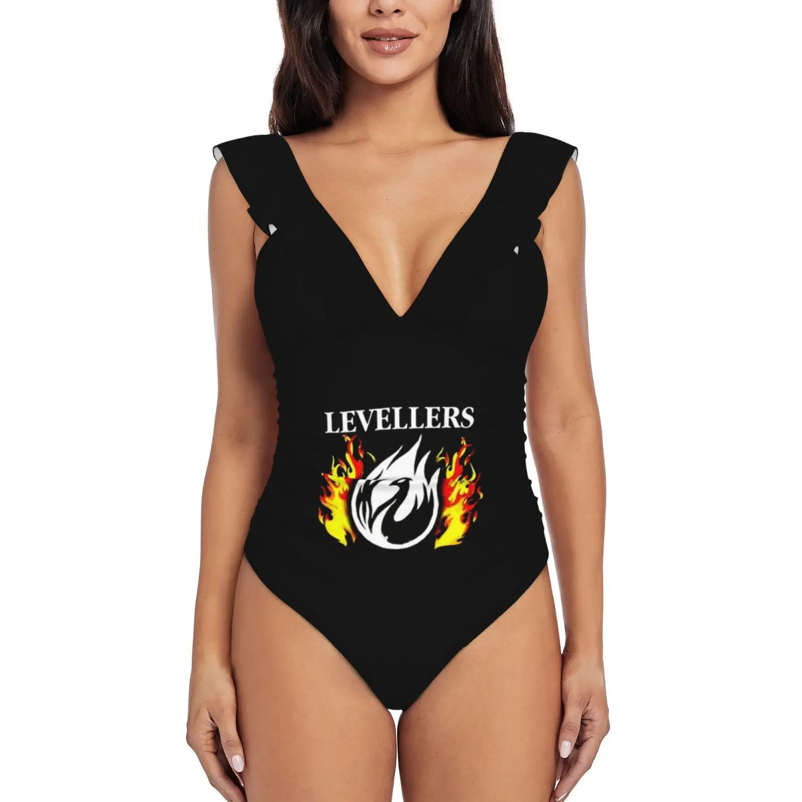 

Levellers-World Tour 2020 новый купальник с принтом и глубоким V-образным вырезом, сплошной купальник, пляжная одежда, монокини, уровневый мир