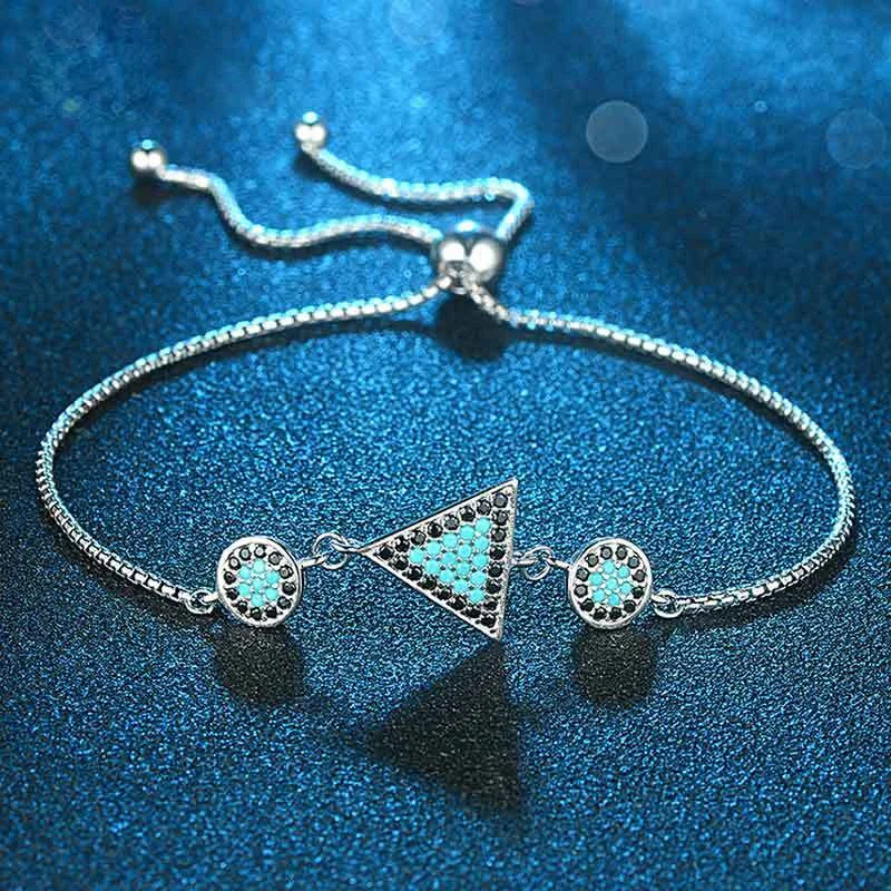 TONGZHE браслет-подвеска для мужчин и женщин стерлинговое серебро 925 пробы синий