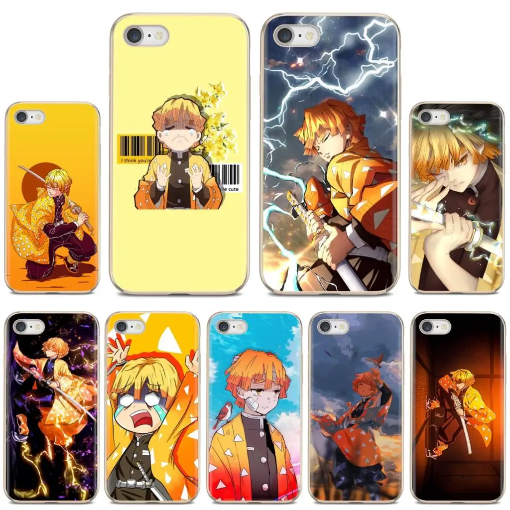 

Agatsuma Zenitsu Kimetsu no Yaiba For iPhone 10 11 12 13 Mini Pro 4S 5S SE 5C 6 6S 7 8 X XR XS Plus Max 2020 Phone Soft Cover