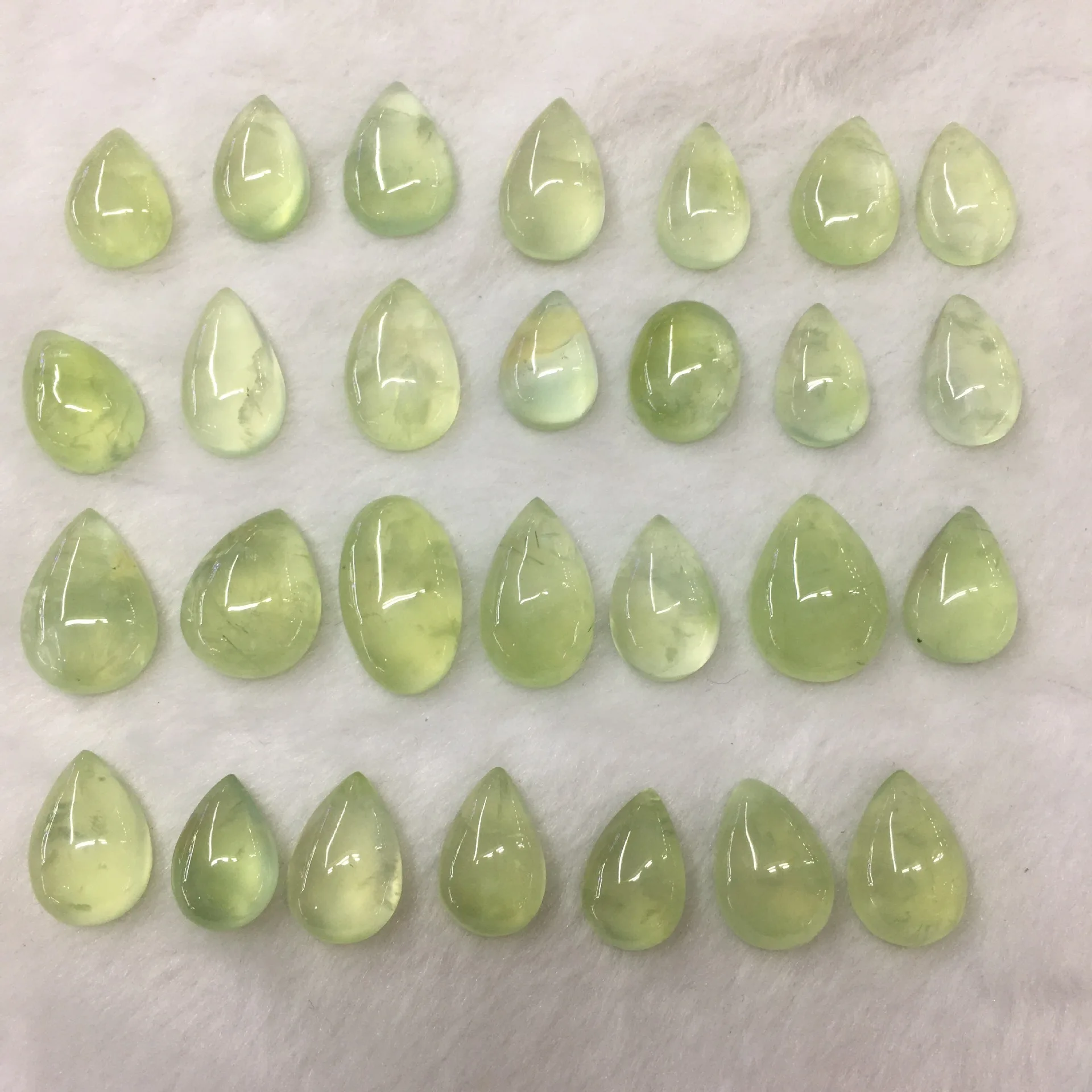 Оптовая продажа 10 шт./упаковка бусины из натурального преннита кабошон 16-30 мм