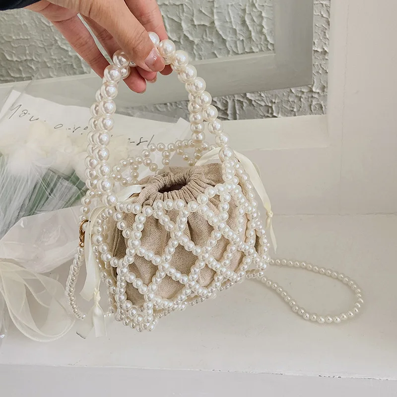

Handle Acrylic Evening Clutches Bag Pearl Shiny Dinner Party Wedding Purses Handbags Luxury Designer Small Crossbody Classic