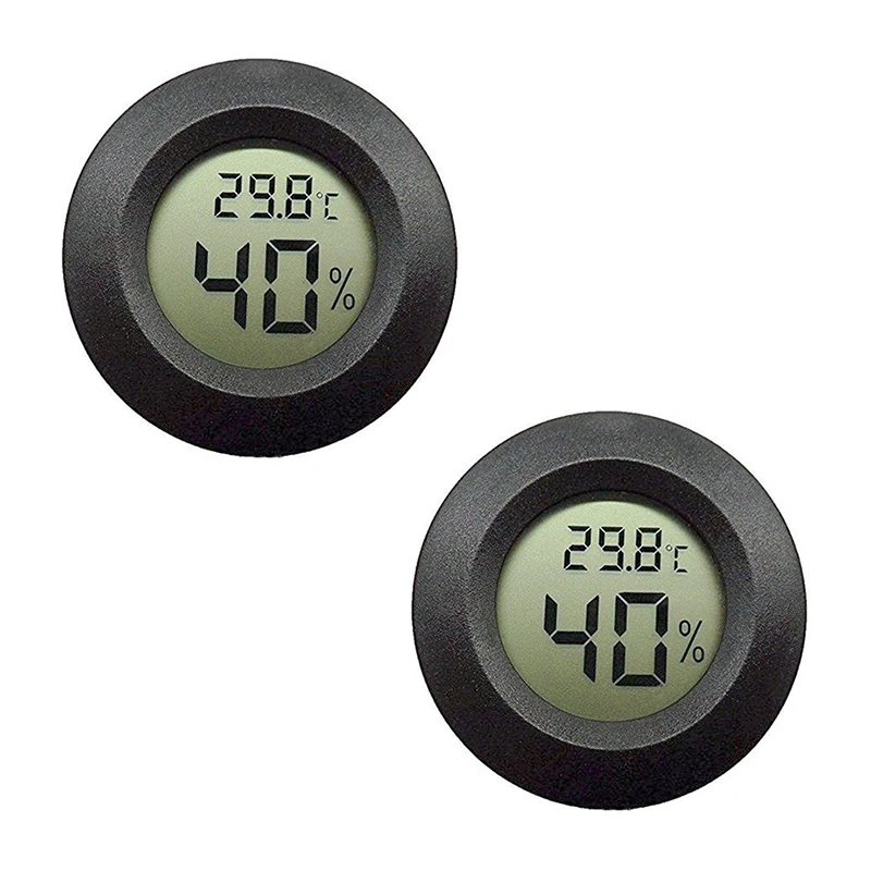 

2-Pack Hygrometer Thermometer Digital LCD Monitor Indoor Outdoor Humidity Meter Gauge For Humidifiers Dehumidifiers