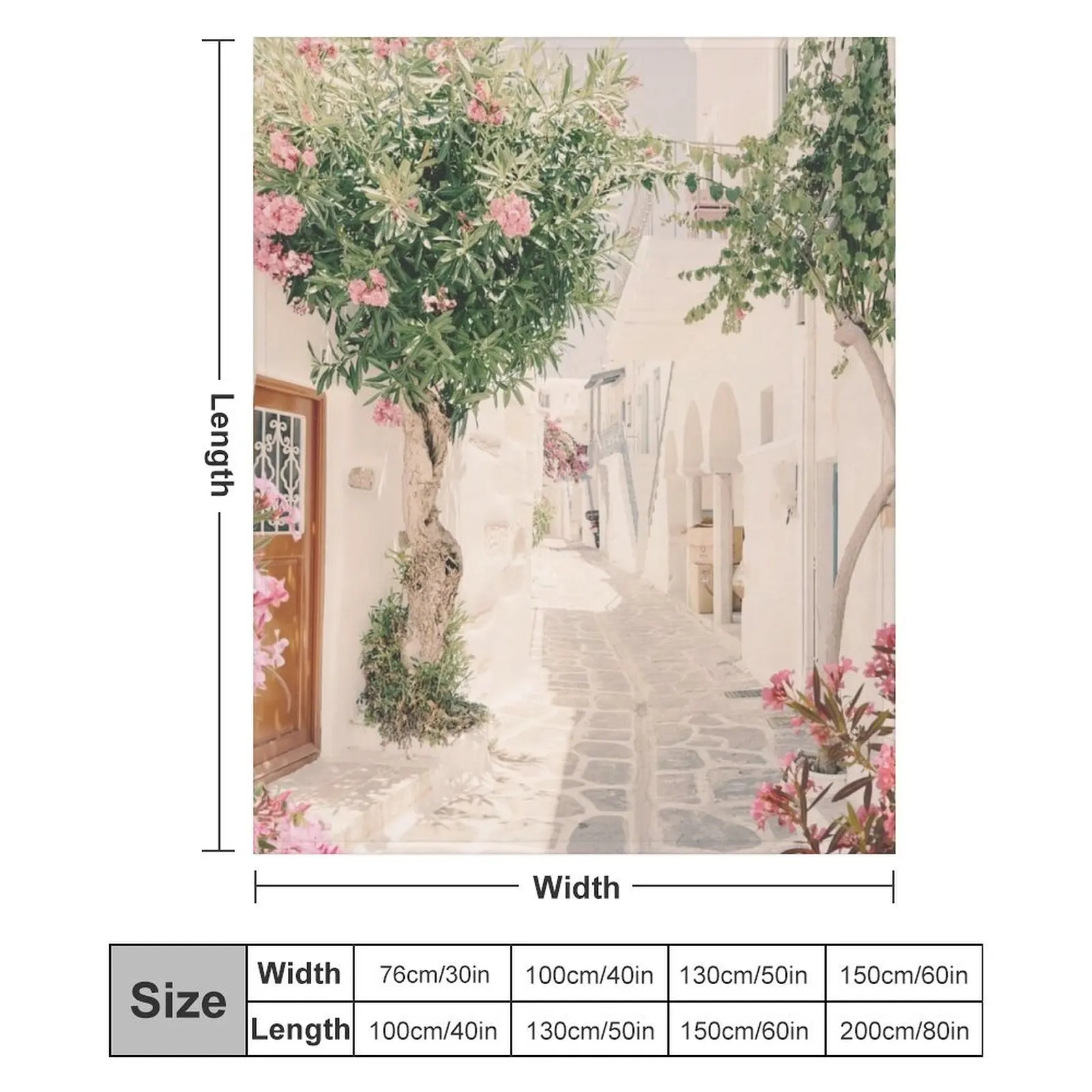 Санторини Греция Mamma Mia Розовый Олеандр Коттедж Настенные художественные принты