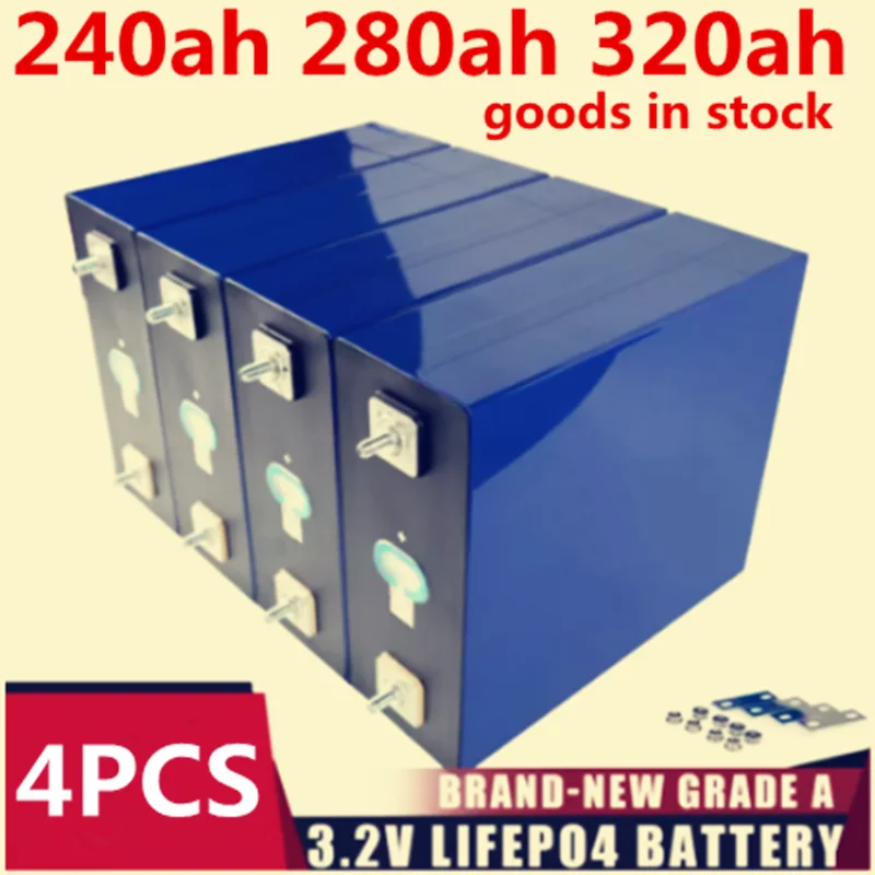 New class a 3.2V 280ah LiFePO4 rechargeable battery lithium iron phosphate 320 240 48V RV Boat golf cart solar storage system ev