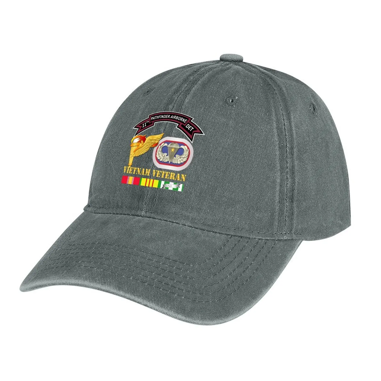 Армия-11-й Pathfinder Det - VN Vet w Abn Badge Cbt Star PathFinder Ковбойская шапка роскошная мужская