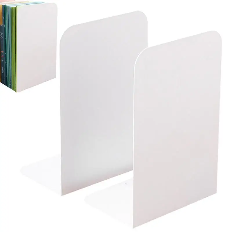 

Book Ends For Desk Heavy Book Stopper Anti-Slip Metal Bookends Book Dividers Desktop Supplies Bookshelf Accessories For