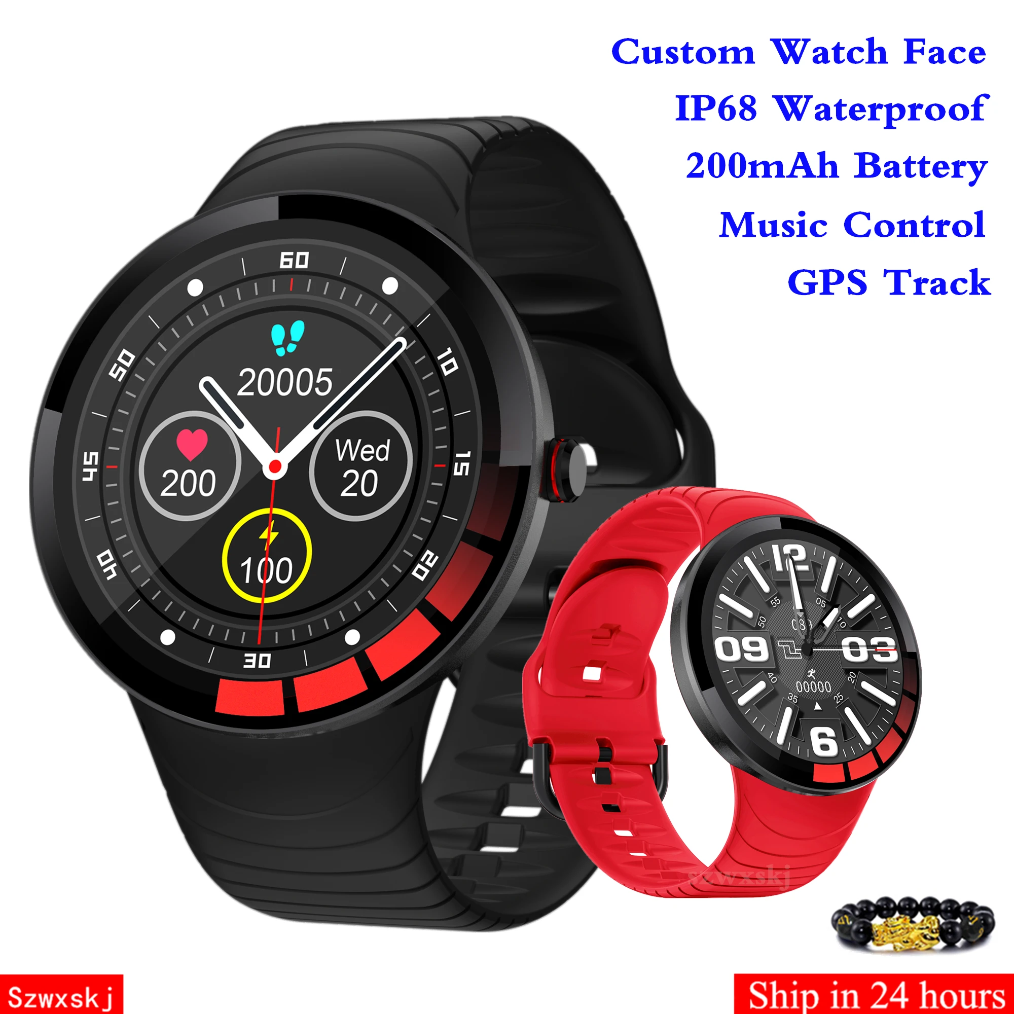 

2022 E3 Sports Smart Watch Men IP68 Waterproof Full Touch Screen Silicone Strap SmartWatch for Android IOS Phone Fitness Tracker