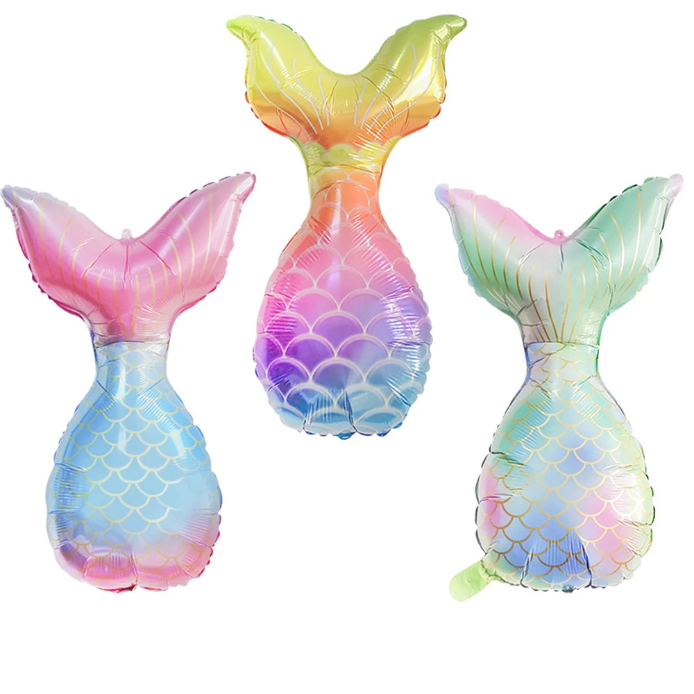 

1PC Mermaid Tail Balloons Kids Boy Girls Birthday Party Decorations Helium Baby Shower Foil Balloon Helium Globals Decoration