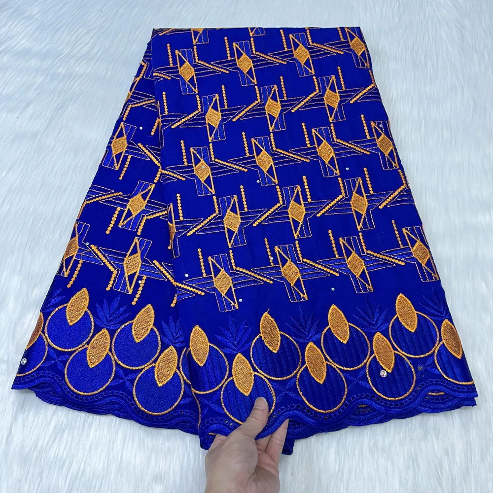 2023 новейшая синяя швейцарская вуаль кружева африканская Кружевная Ткань 5 ярдов