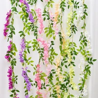 fake ivy wisteria flowers artificial plant vine garland room garden decorations wedding arch baby shower floral decor