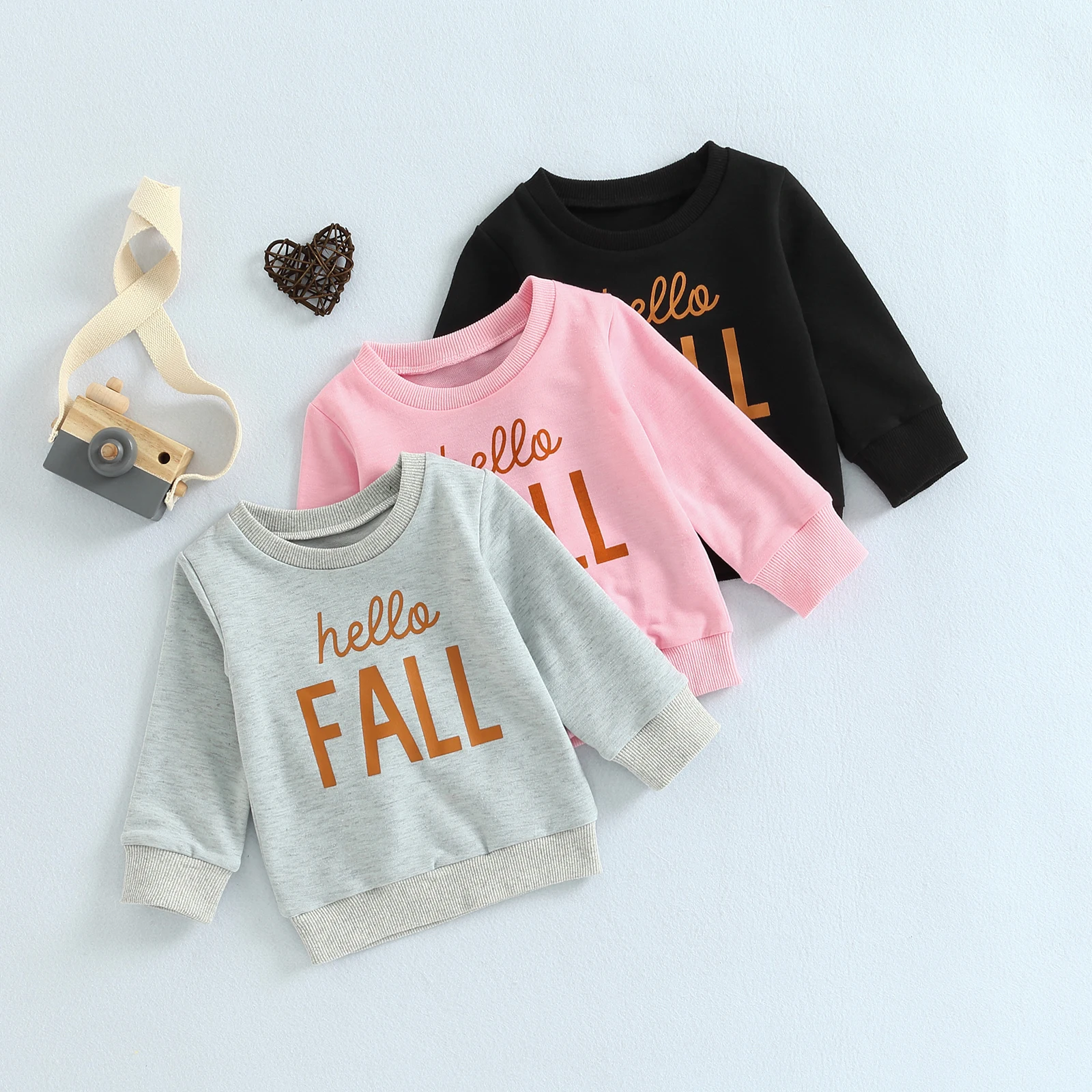 

Свитшот с длинным рукавом и круглым вырезом, осенний пуловер с надписью, повседневный свободный свитер, топы для 0-3 лет