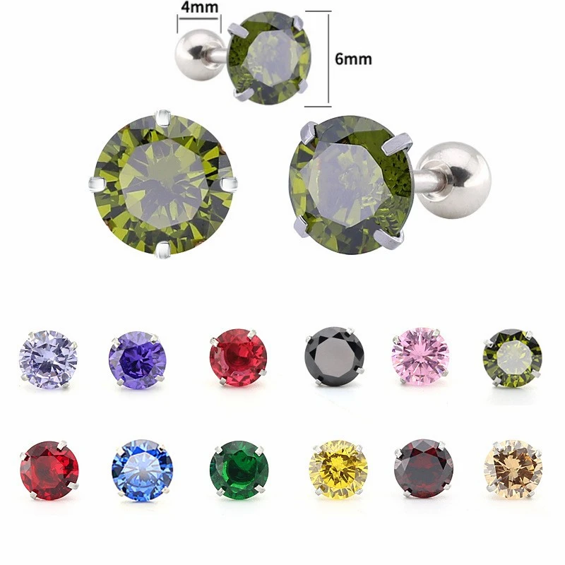 

Серьги-гвоздики стальные 1,2*6 мм, круглые, не выцветают