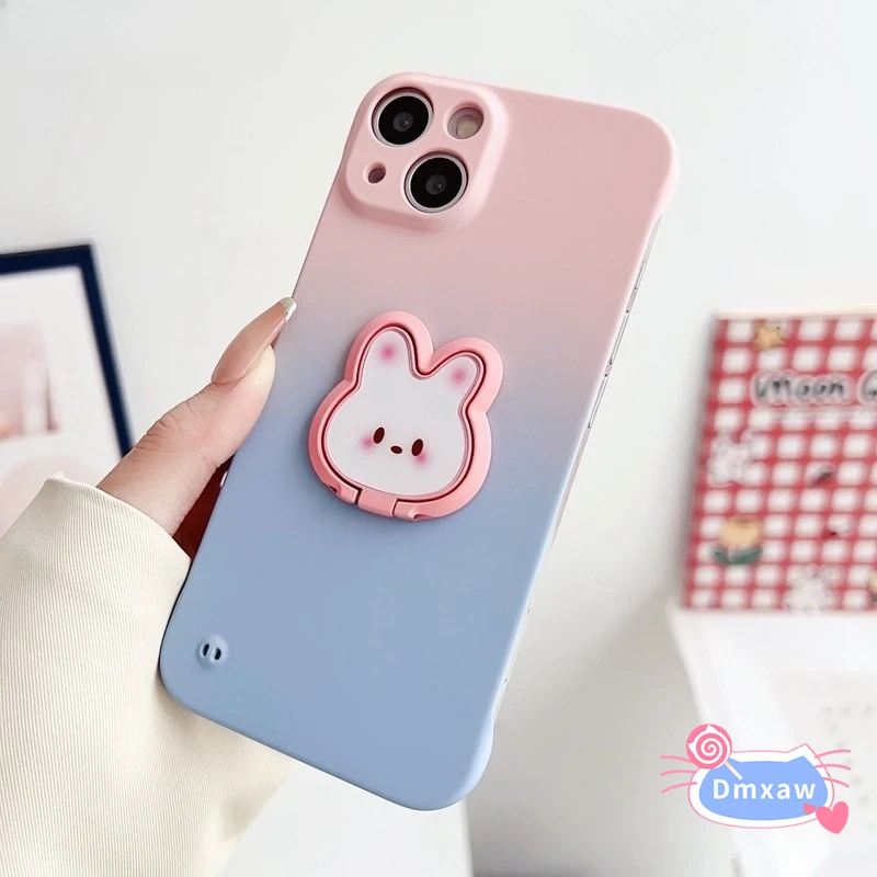 ДЛЯ Vivo V30 Pro Y36 Y78 5G V29 V27 V25 V27E V23 Y73S Жесткий PC безрамный градиентный чехол с кольцом