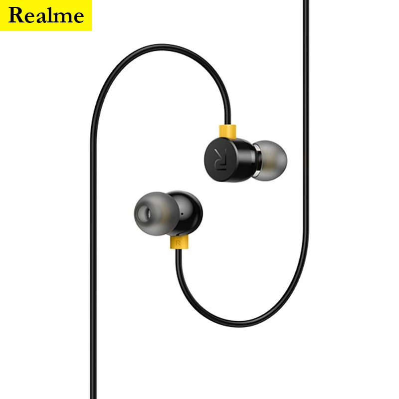 Оригинальные наушники Realme 3 5 мм классические наушники-вкладыши встроенный