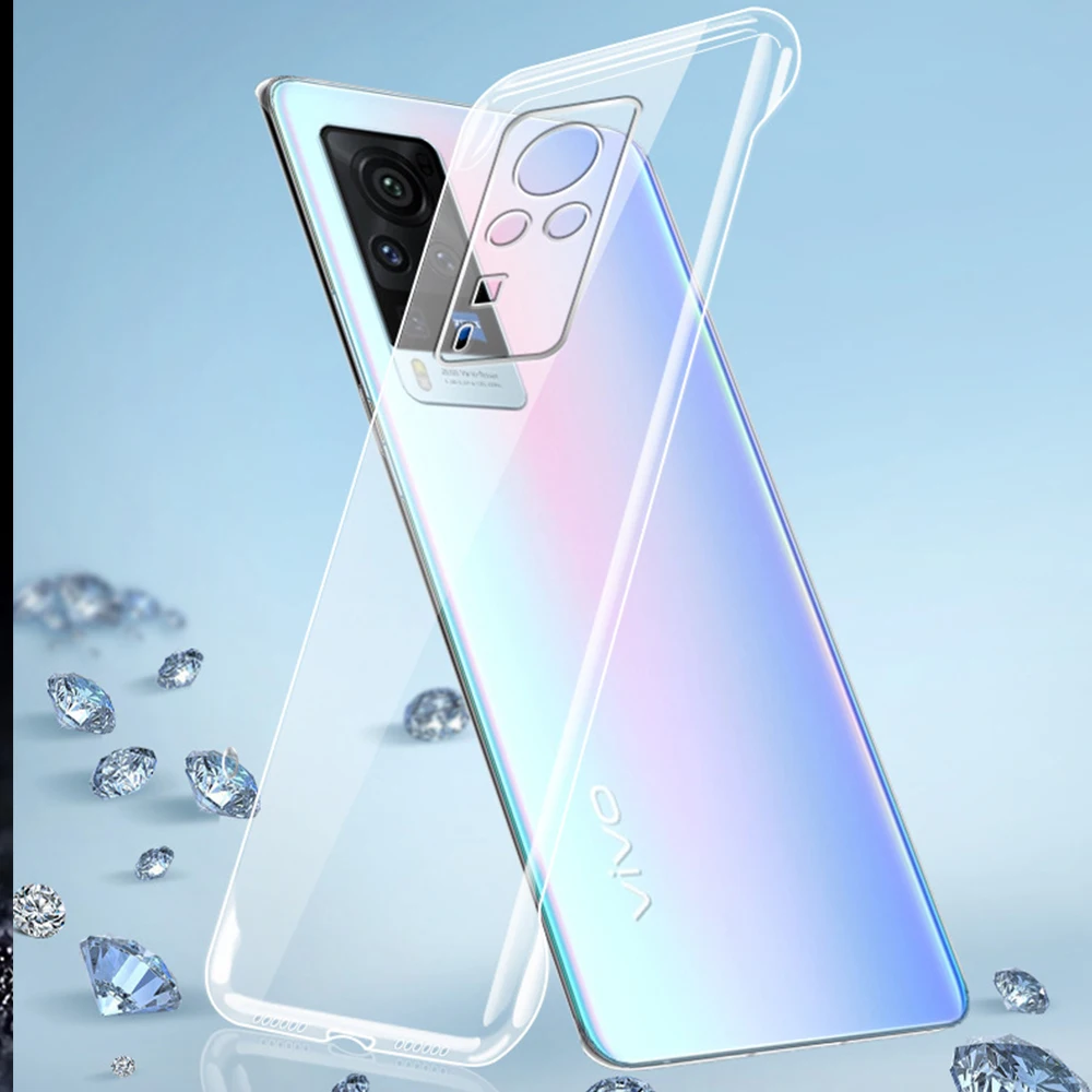 Безрамочный прозрачный чехол для телефона Vivo X80 Pro Plus Ultra Thin с тепловыделением, из прозрачного твердого пластика, для моделей X70 X60 X50.