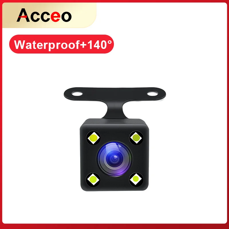 Acceo I02 Car DVR Auto Reversing Parking Line Rear View Camera With 4 LED Night Vision Waterproof Wide Angle For Car Dash Camera