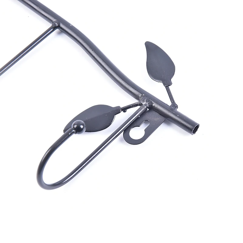 

Retro 5 hooks wrought iron bird shape hook leaf wall robe hanger key coat holder
