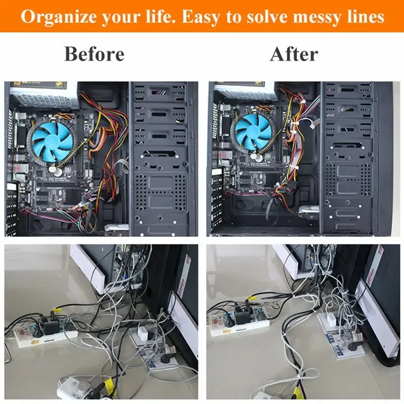 Многоразовые Самоблокирующиеся Нейлоновые Стяжки На Молнии 5x100 150 200 300 Шт.