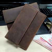 vintage genuine cowhide wallet men and women versatile neutral wallet three fold multifunctional leather wallet