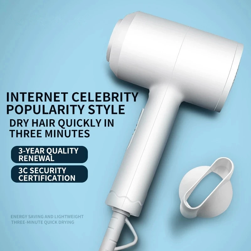 Household Heating And Cooling Air Hair Dryer Home Appliances High Power Blue Light Anion Anti-static Modeling Tools