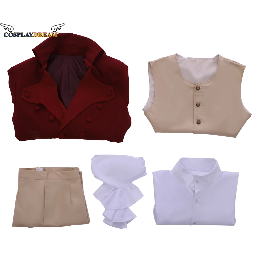 Британский военный костюм 18-го века мужской средневековый наряд офицер Hamilton Marquis