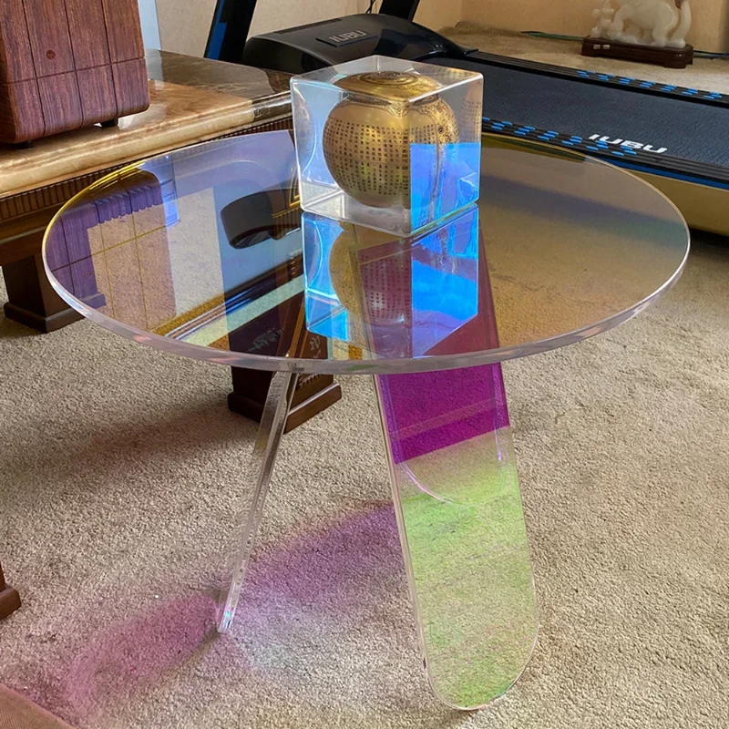 

Modern Acrylic Folding Table Simple Living Room Standing Unique Coffee Tables Transparent Breakfast Muebles Table Home Furniture