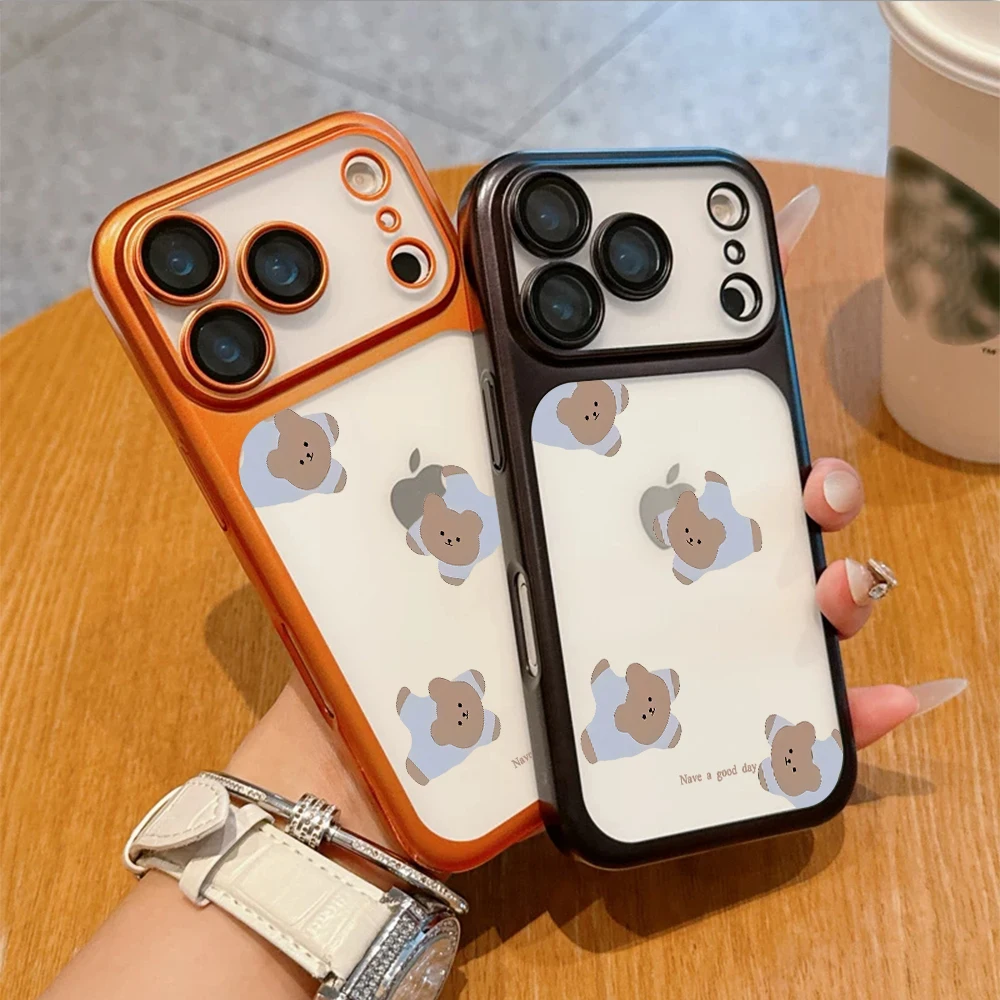 Противоударный чехол Papa Bear для iPhone 14, 15, 16, 17, 13, 12, 11 Pro Max, 16, 15, 14 Plus, 14, 15, 16, 17 Pro, 17 Air, матовый, с TPU-покрытием (art.: 3920dbcdc1409) - 3920dbcdc1409